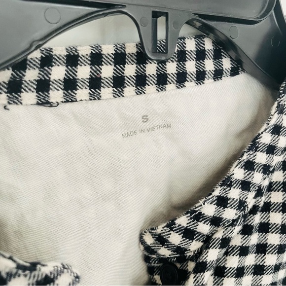 Unbranded Black White Gingham Button Down Cotton Shacket - Picture 4 of 12
